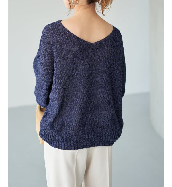Spick and Span「《WEB限定カラー有り / 追加》ペーパーヤーン2WAYルーズプルオーバー」|ニット・セーター|