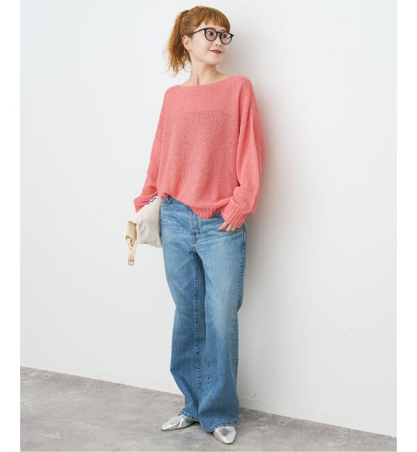 Spick and Span「《WEB限定カラー有り / 追加》ペーパーヤーン2WAYルーズプルオーバー」|ニット・セーター|