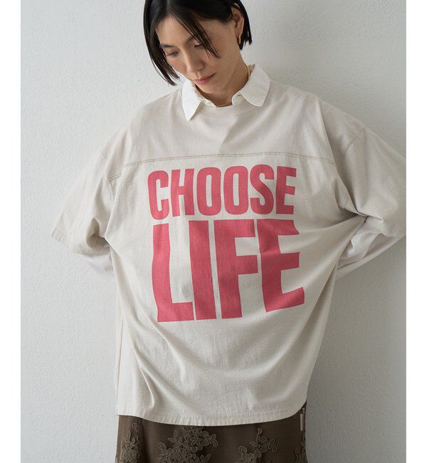  「【KATHARINE HAMNETT】スローガンフットボールTシャツ」|Tシャツ・カットソー|