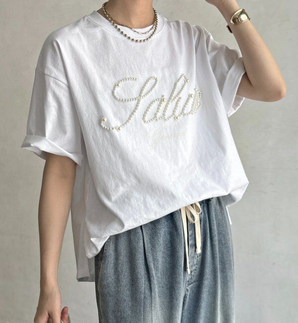  「パールロゴTEE」|Tシャツ・カットソー|オフホワイト