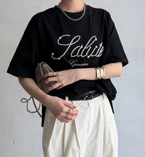  「パールロゴTEE」|Tシャツ・カットソー|ブラック