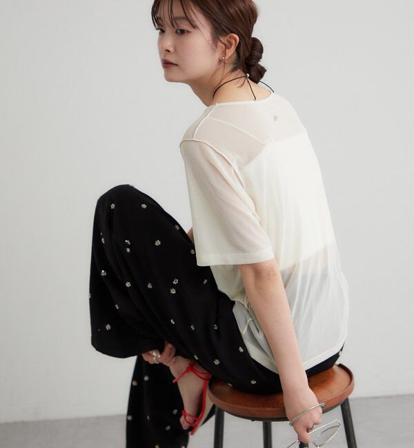  「チュールシアーTシャツ」|Tシャツ・カットソー|