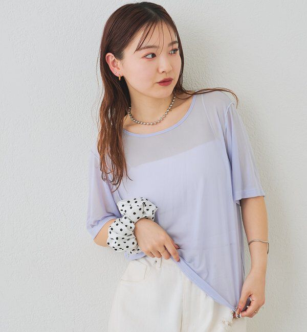  「チュールシアーTシャツ」|Tシャツ・カットソー|