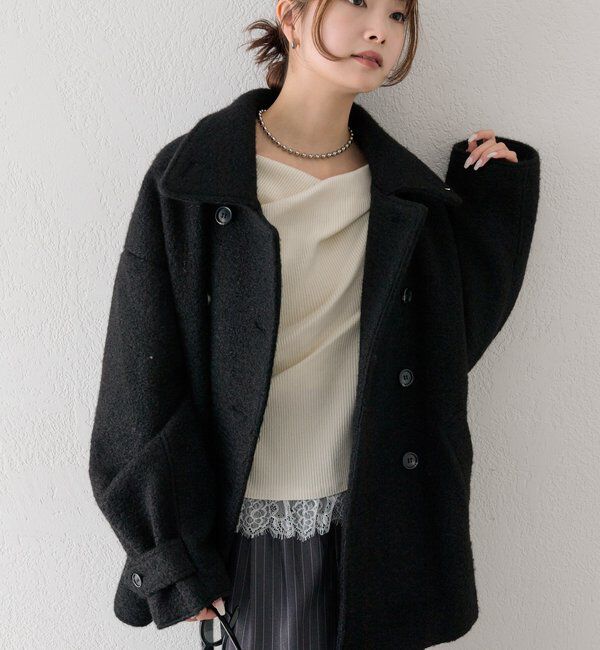  「シャギーPコート」|ピーコート|