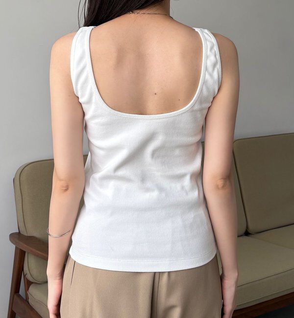  「【バックオープン】カップ付アメスリタンク」|キャミソール|