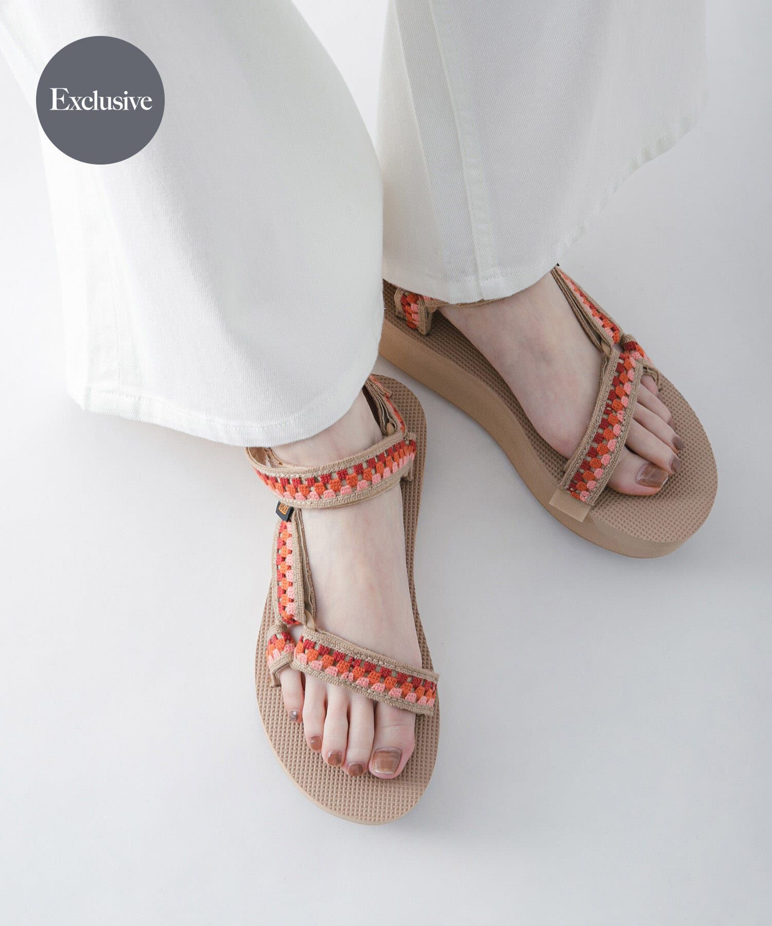 URBAN RESEARCH「Teva　EXCLUSIVE フラットフォーム ユニバーサル テッセラ」|サンダル|ベージュ系その他