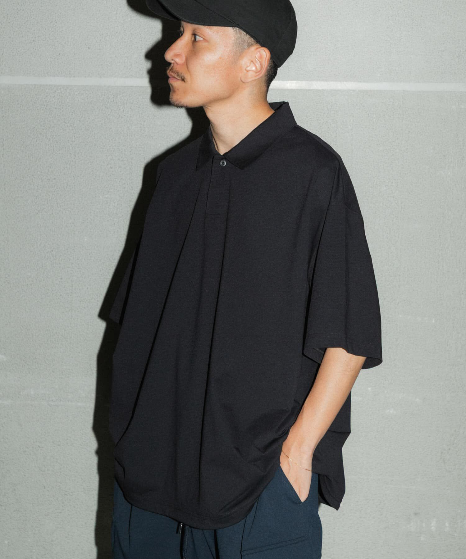 URBAN RESEARCH「Wide Dad　BREEZY TECH ポロシャツ」|ポロシャツ|ブラック