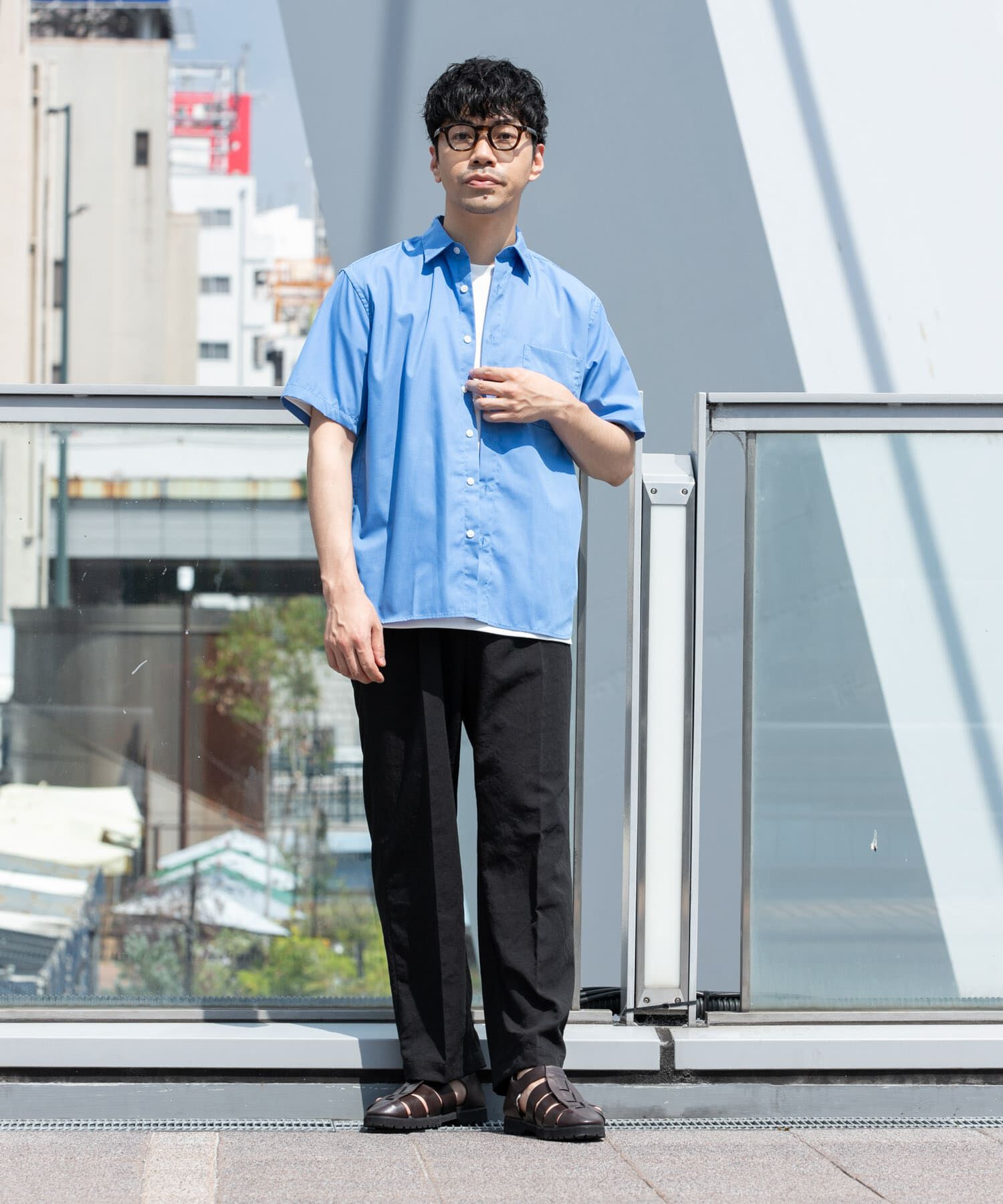 URBAN RESEARCH ROSSO「『XLサイズあり』『防シワ/防臭』アーバンリラックスブロード半袖シャツ」|シャツ・ブラウス|