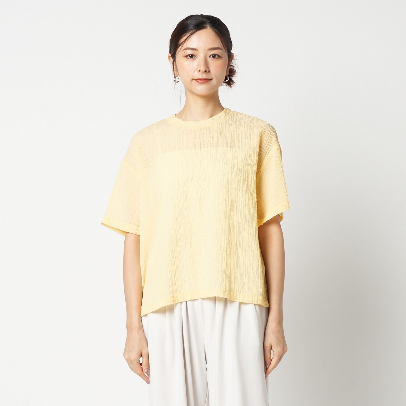 HELIOPOLE「HELIOPOLE SEERSUCKER TEE BLOUSE」|シャツ・ブラウス|