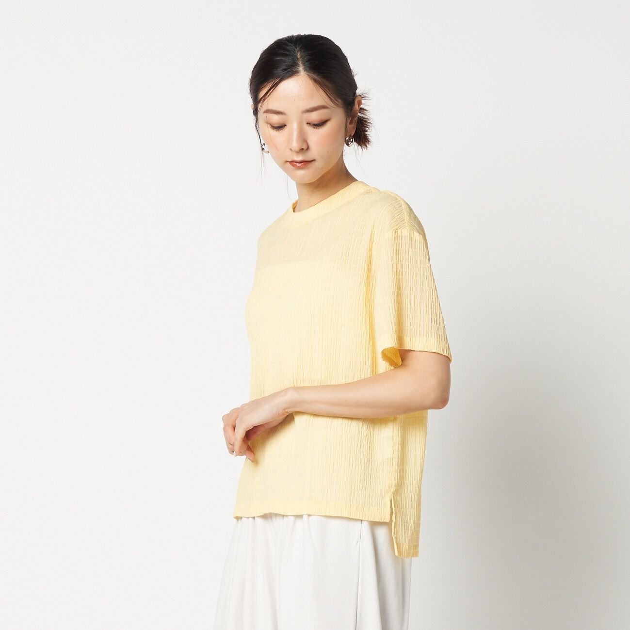 HELIOPOLE「HELIOPOLE SEERSUCKER TEE BLOUSE」|シャツ・ブラウス|