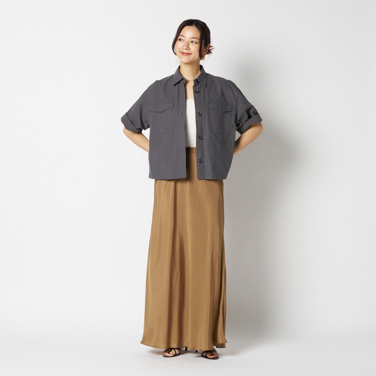 HELIOPOLE「HELIOPOLE WASHED HALF SLEEVE SHIRT」|シャツ・ブラウス|