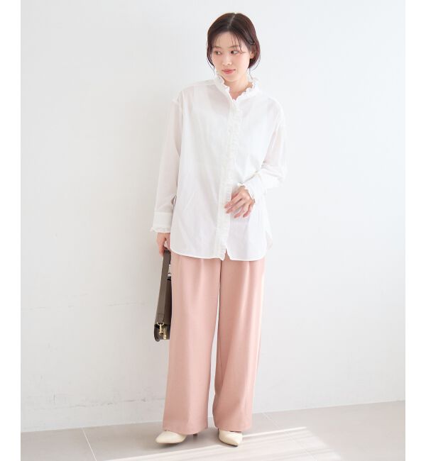  「スタンドネックフリルブラウス」|シャツ・ブラウス|