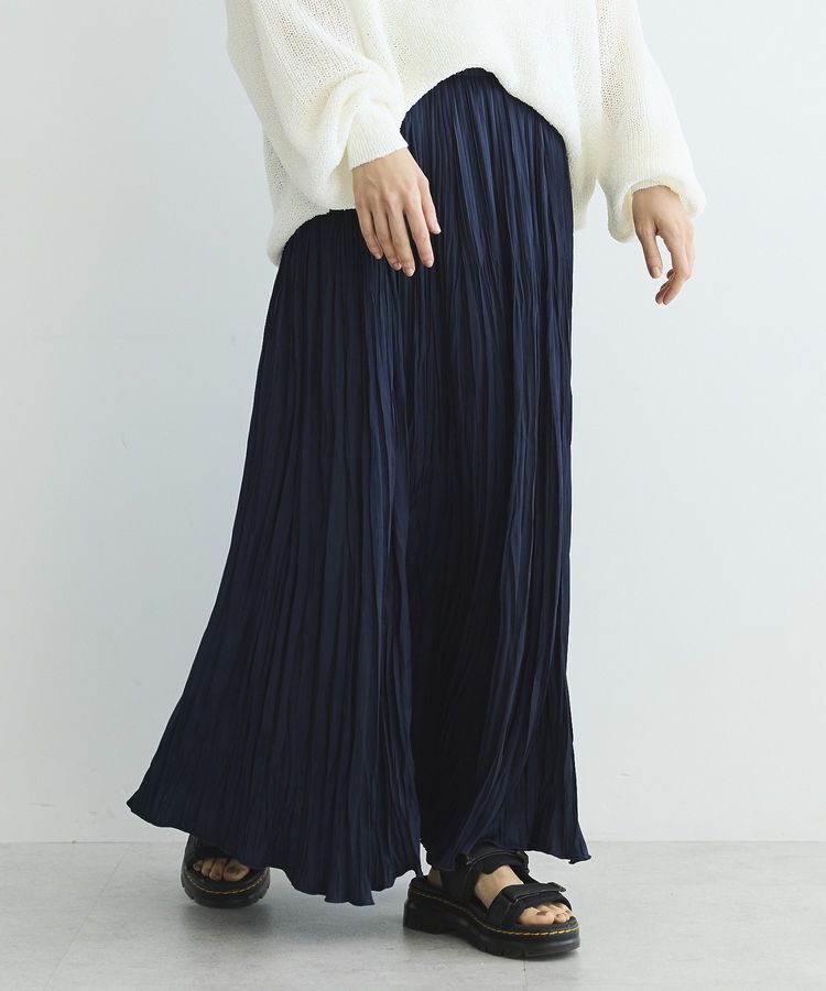 GARAGE OF GOOD CLOTHING「プリーツワッシャースカート」|スカート|Navy