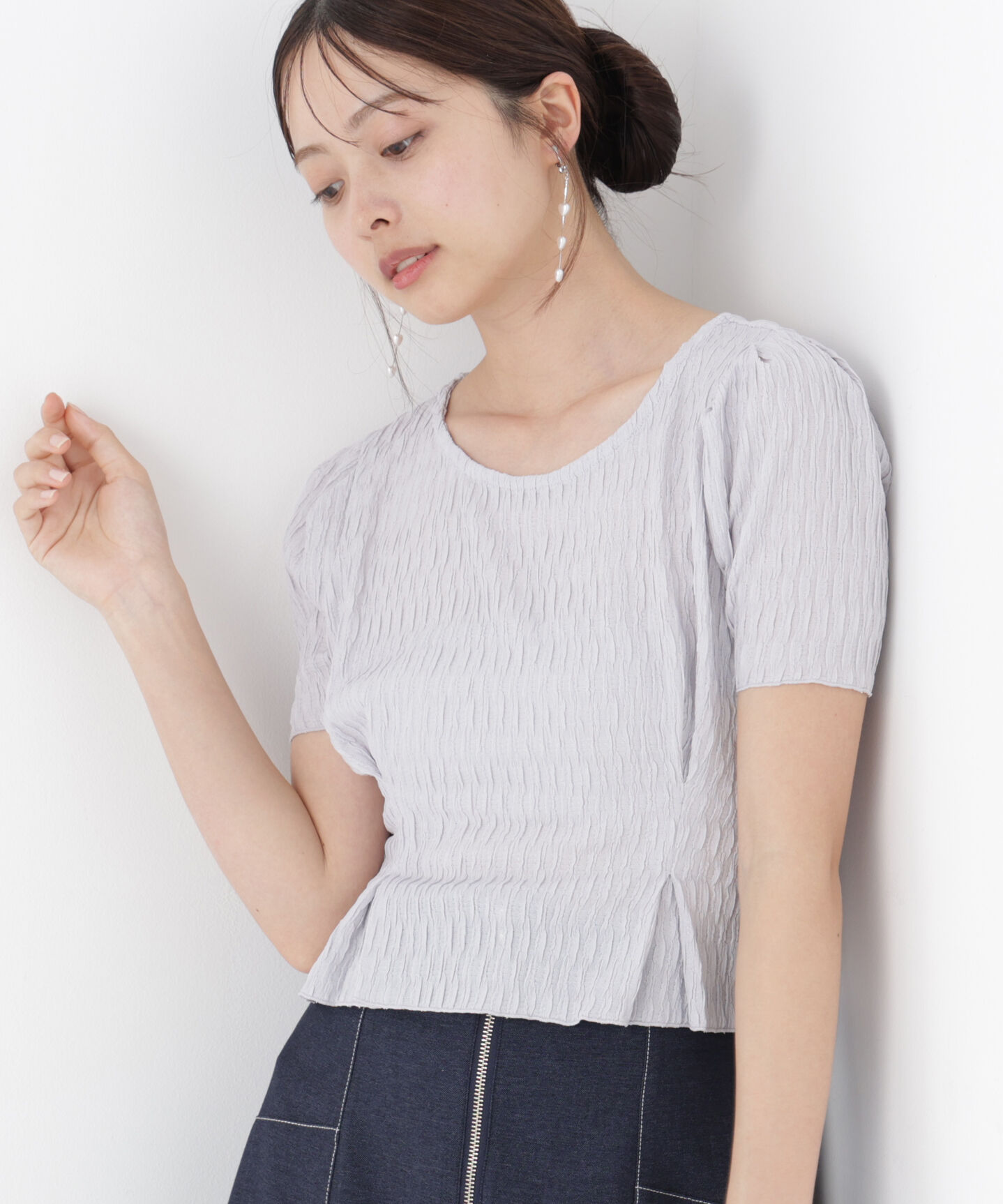 PROPORTION BODY DRESSING「ウエストタックカットトップス」|Tシャツ・カットソー|グレー