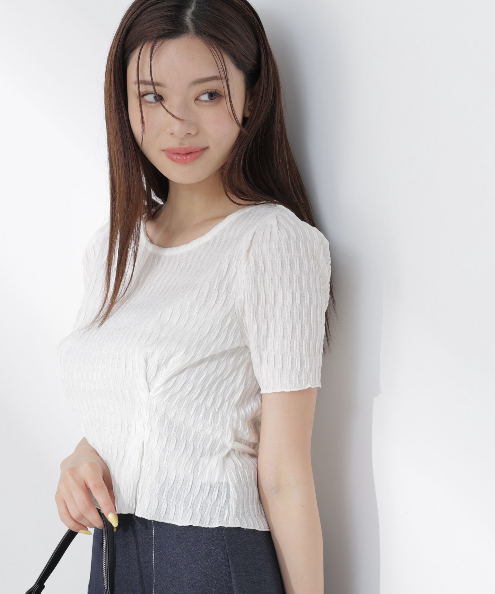 PROPORTION BODY DRESSING「ウエストタックカットトップス」|Tシャツ・カットソー|エクリュ1