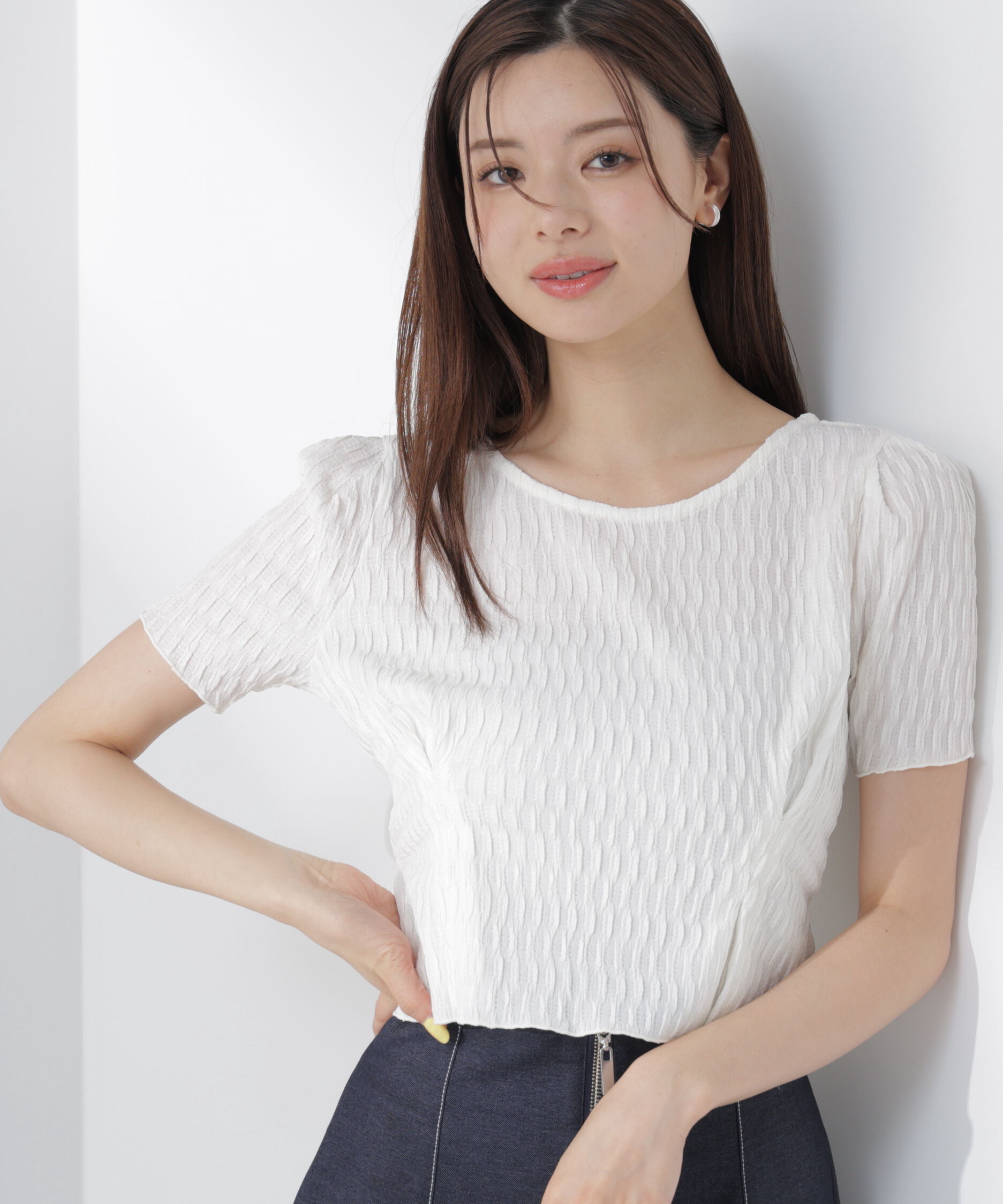 PROPORTION BODY DRESSING「ウエストタックカットトップス」|Tシャツ・カットソー|