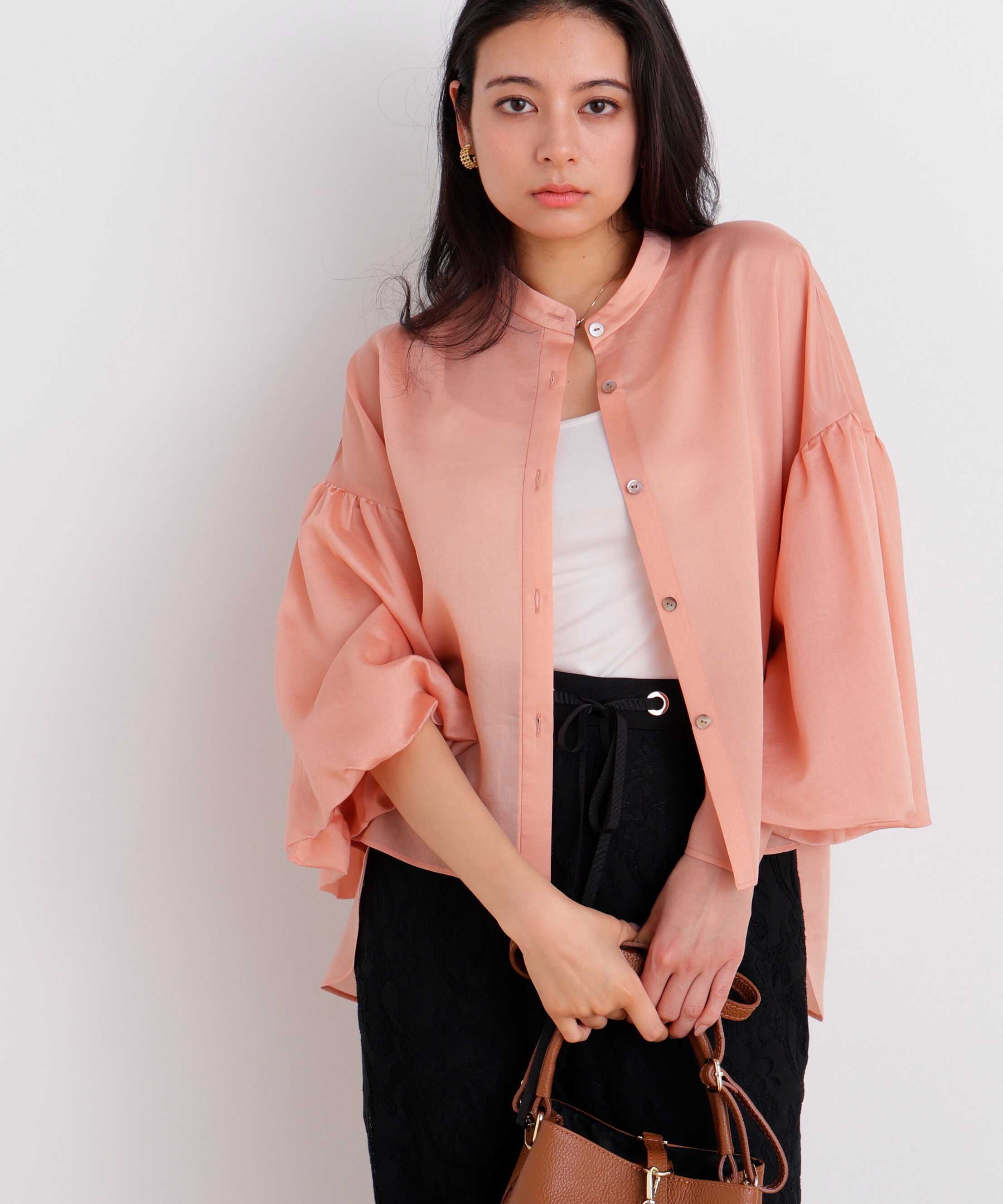  「ギャザーバルーンスリーブブラウス」|シャツ・ブラウス|