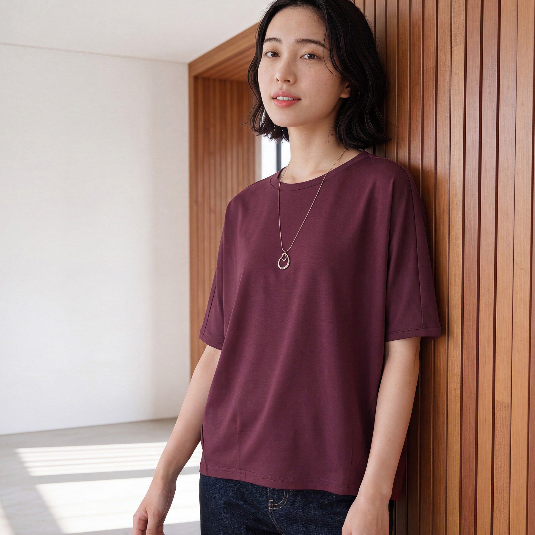 Dessin「【汗シミ防止/UVカット】ドルマンスリーブ プルオーバー」|Tシャツ・カットソー|