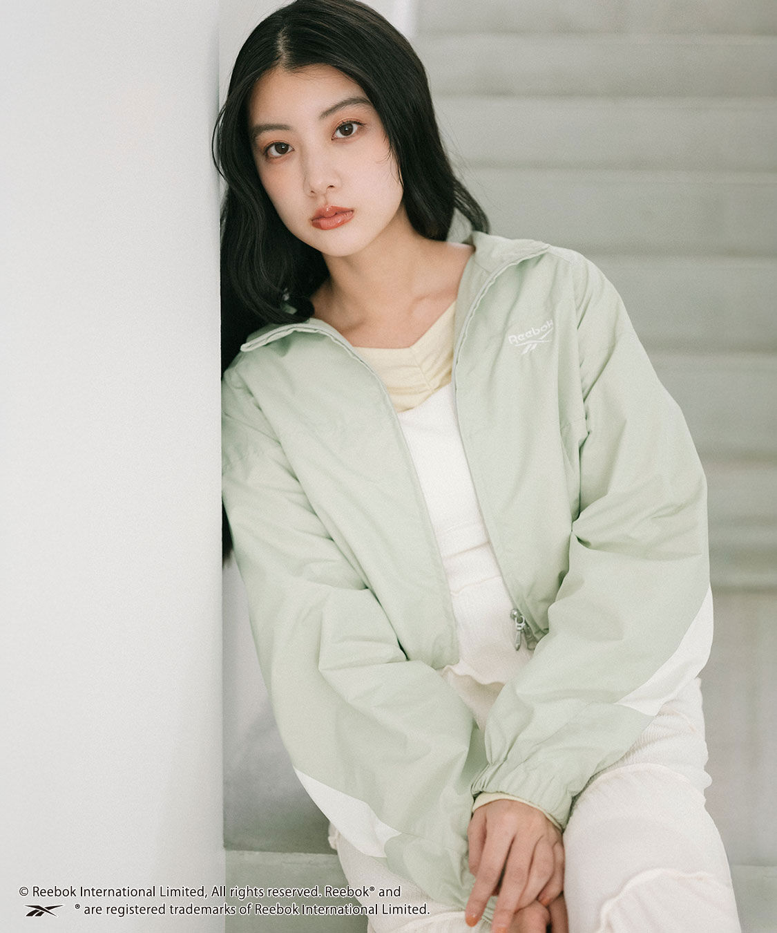 COCO DEAL「《COCO DEAL/Reebok》クロップド丈バルーンブルゾン」|ブルゾン・スタジャン|ライトカーキ