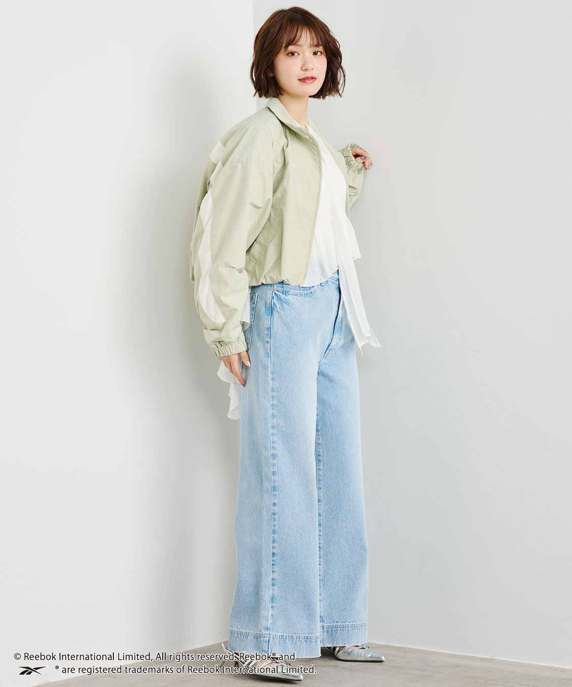 COCO DEAL「《COCO DEAL/Reebok》クロップド丈バルーンブルゾン」|ブルゾン・スタジャン|