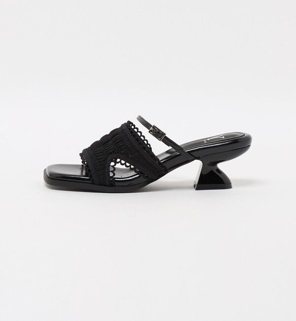 SY UNITED ARROWS「＜SY＞シースルーギャザー サンダル50&uarr;」|サンダル|BLACK