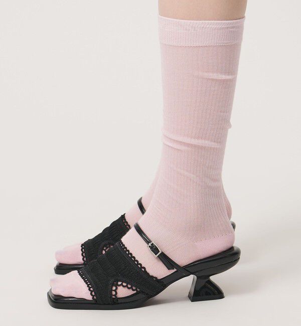 SY UNITED ARROWS「＜SY＞シースルーギャザー サンダル50&uarr;」|サンダル|