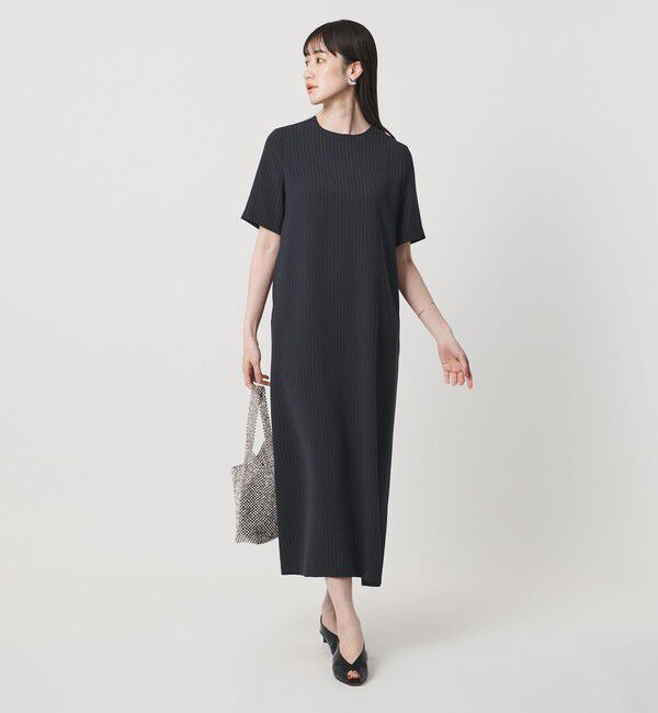 UNITED ARROWS「Drapy ピンストライプ ショートスリーブ ワンピース ‐ウォッシャブル‐」|ワンピース|その他1