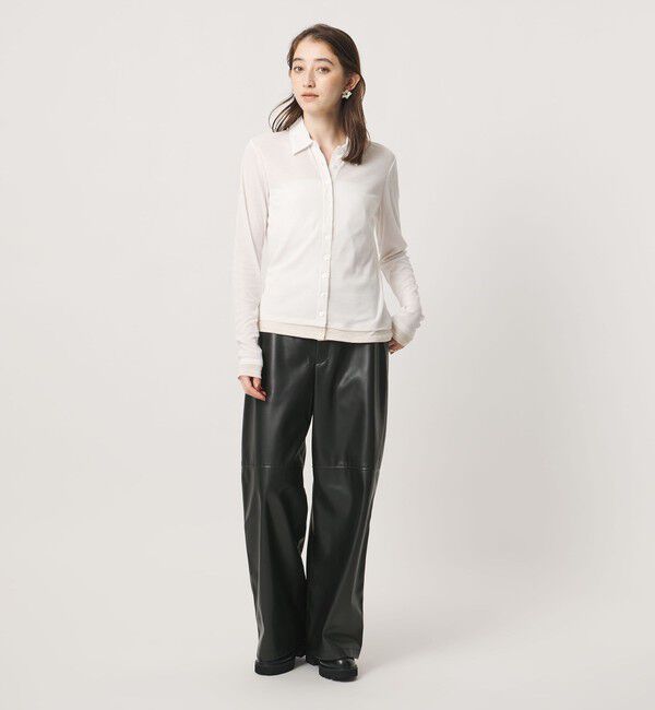 UNITED ARROWS「レザーライク ワイドパンツ‐ウォッシャブル‐」|その他|