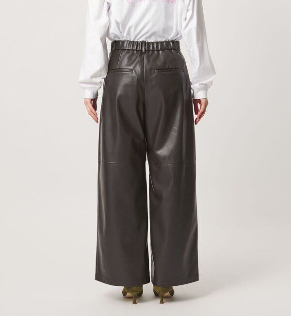 UNITED ARROWS「レザーライク ワイドパンツ‐ウォッシャブル‐」|その他|