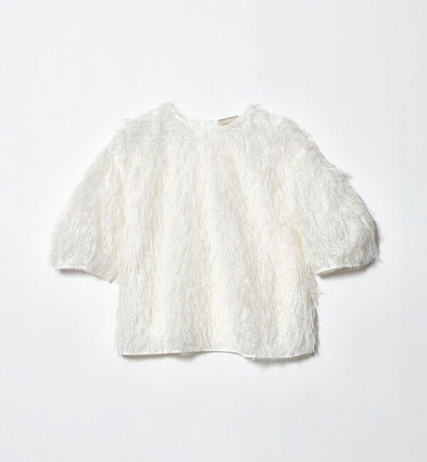 UNITED ARROWS「へアリー フリンジ ブラウス ‐ウォッシャブル‐」|シャツ・ブラウス|OFF WHITE