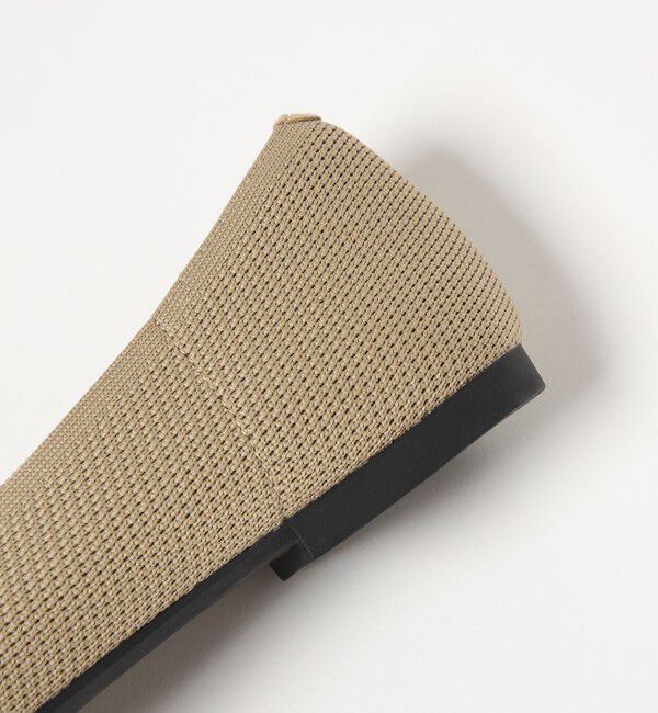 UNITED ARROWS green label relaxing「ウェルネス ニット スクエアVカット シューズ 撥水 ウォッシャブル」|バレエシューズ|