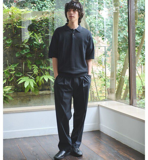 UNITED ARROWS green label relaxing「BREEZY ペーパー 半袖 ポロシャツ -ハンドウォッシャブル・抗菌・通気性-」|ポロシャツ|