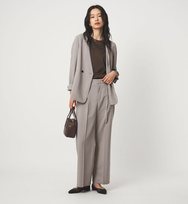 UNITED ARROWS green label relaxing「［size SHORT/TALLあり］トリアセ ワイドストレート パンツ」|スラックス|
