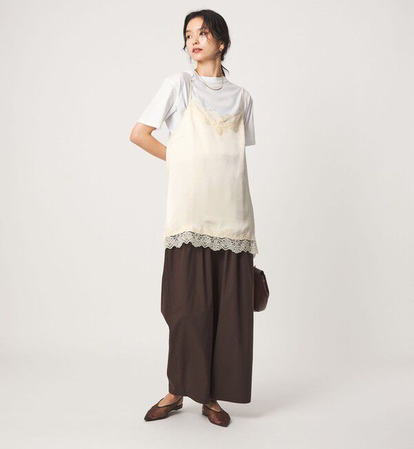 UNITED ARROWS green label relaxing「【WEB限定】＜at ease＞レースキャミ &times; Tシャツ セット」|Tシャツ・カットソー|