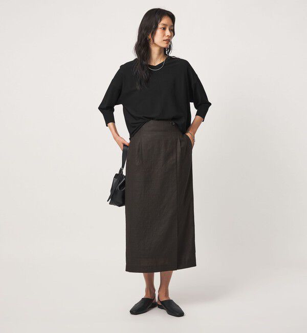 UNITED ARROWS green label relaxing「Vネック ドルマン プルオーバー ニット ウォッシャブル 接触冷感 UVカット」|ニット・セーター|