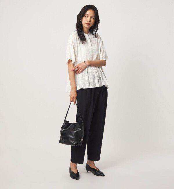 UNITED ARROWS green label relaxing「カット ジャガード 5分袖 ブラウス」|シャツ・ブラウス|