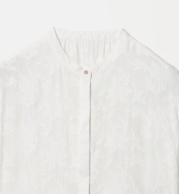 UNITED ARROWS green label relaxing「カット ジャガード 5分袖 ブラウス」|シャツ・ブラウス|