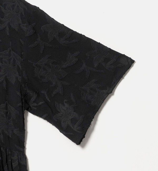UNITED ARROWS green label relaxing「カット ジャガード 5分袖 ブラウス」|シャツ・ブラウス|