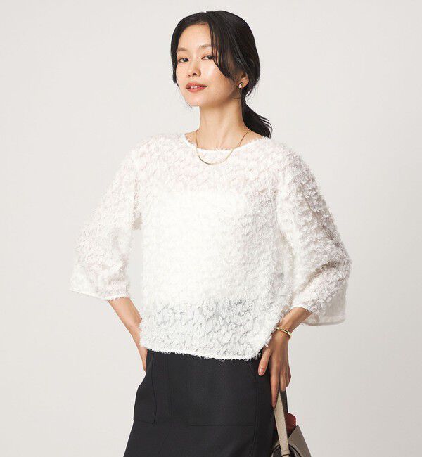 UNITED ARROWS green label relaxing「レオパード カット ジャガード ブラウス」|シャツ・ブラウス|