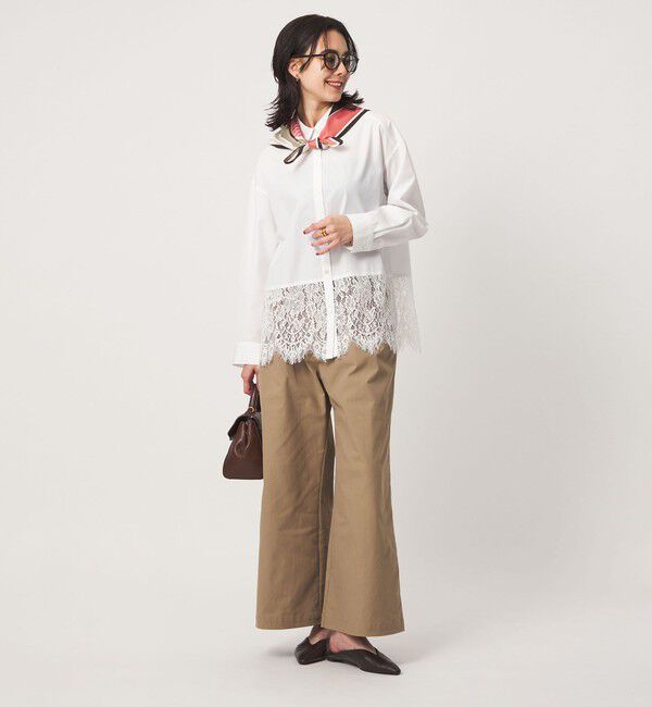 UNITED ARROWS green label relaxing「レース ドッキング シャツ」|シャツ・ブラウス|