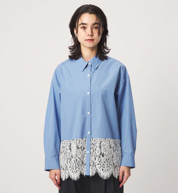 UNITED ARROWS green label relaxing「レース ドッキング シャツ」|シャツ・ブラウス|