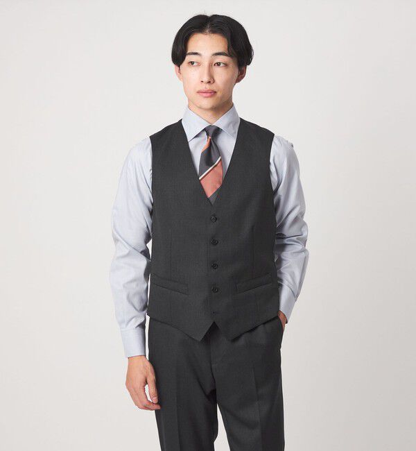 UNITED ARROWS green label relaxing「REDA サージ スリム 5B スーツベスト」|スーツ|DK.GRAY