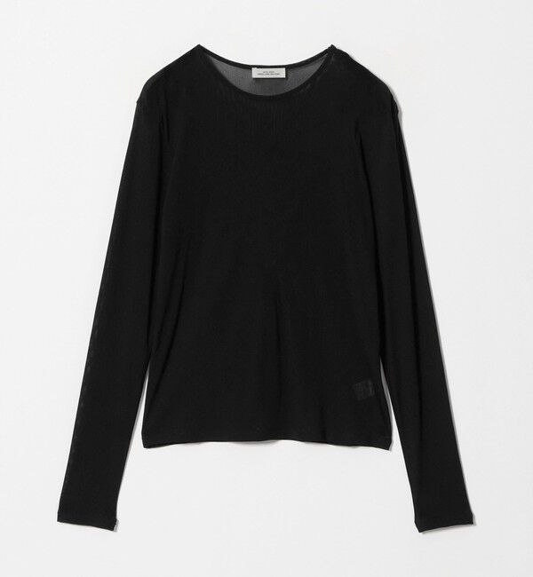 UNITED ARROWS green label relaxing「チュール シアー クルーネック プルオーバー カットソー」|Tシャツ・カットソー|BLACK