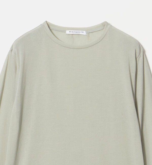 BEAUTY&YOUTH UNITED ARROWS「コットンナイロン天竺 シアー クルーネック Tシャツ」|Tシャツ・カットソー|