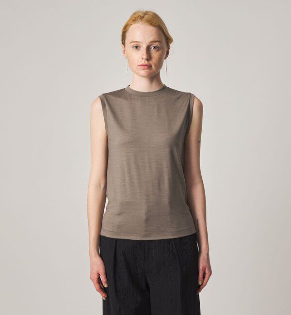 STEVEN ALAN「＜Steven Alan＞ウールジャージー ノースリーブ Tシャツ」|Tシャツ・カットソー|