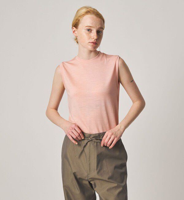 STEVEN ALAN「＜Steven Alan＞ウールジャージー ノースリーブ Tシャツ」|Tシャツ・カットソー|PINK