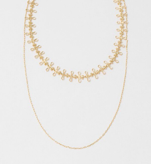 BEAUTY&YOUTH UNITED ARROWS「メタル ユニークチョーカー&times;ネックレス/2P」|ネックレス|GOLD