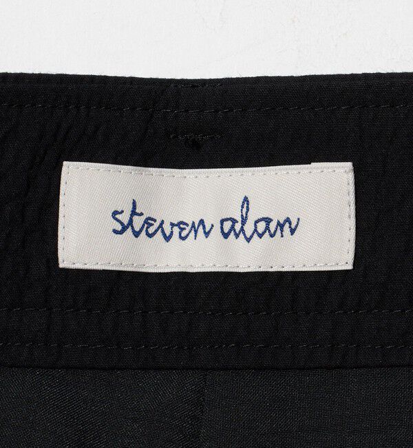 STEVEN ALAN「＜Steven Alan＞リップル コットン タック トラウザーズ ブラック」|チノ|