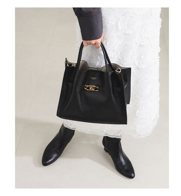 Demi-Luxe BEAMS 「VIOLAd&rsquo;ORO / TRERO シュリンク ゴールドクロア トートバッグ 」|トートバッグ|BLACK&times;GREY