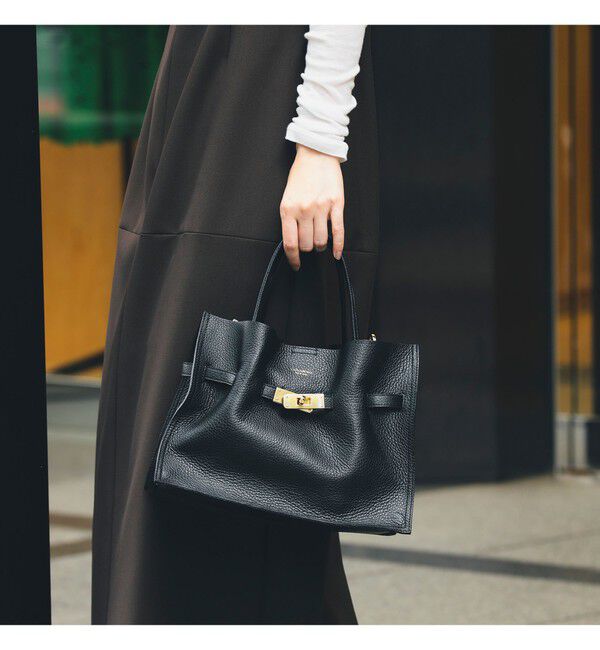 Demi-Luxe BEAMS 「VIOLAd&rsquo;ORO / TRERO シュリンク ゴールドクロア トートバッグ 」|トートバッグ|別注BLACK&times;BLACK